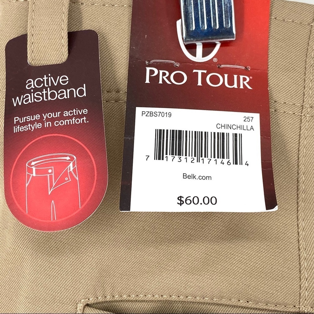 PRO Tour Men's 9" Inseam Comfort Stretch Tech Flat Front Shorts - 38 - Picture 7 of 7